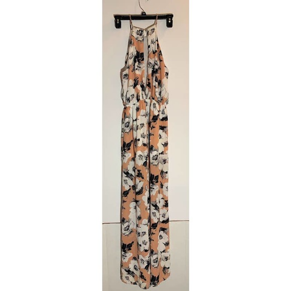 Peach Love California Floral Maxi Romper - Picture 1 of 7